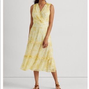 Lauren Ralph Lauren Petite Floral Georgette Sleeveless Midi Dress